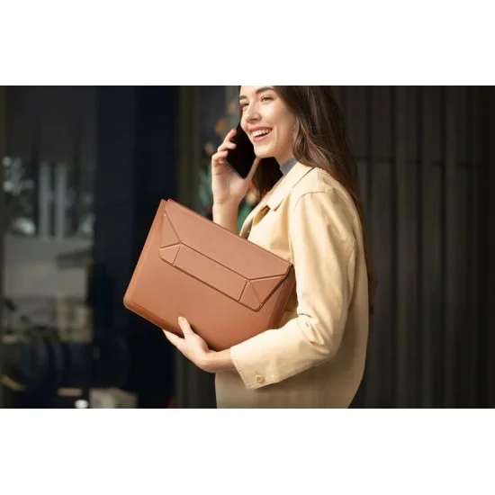Lap Top Bag Sleeve With Foldable Stand (Up To 14”) Uniq - Lichen Green